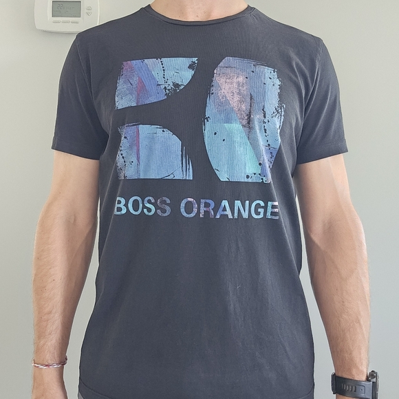 Hugo Boss orange mens Large tee-shirt black - Picture 2 of 4